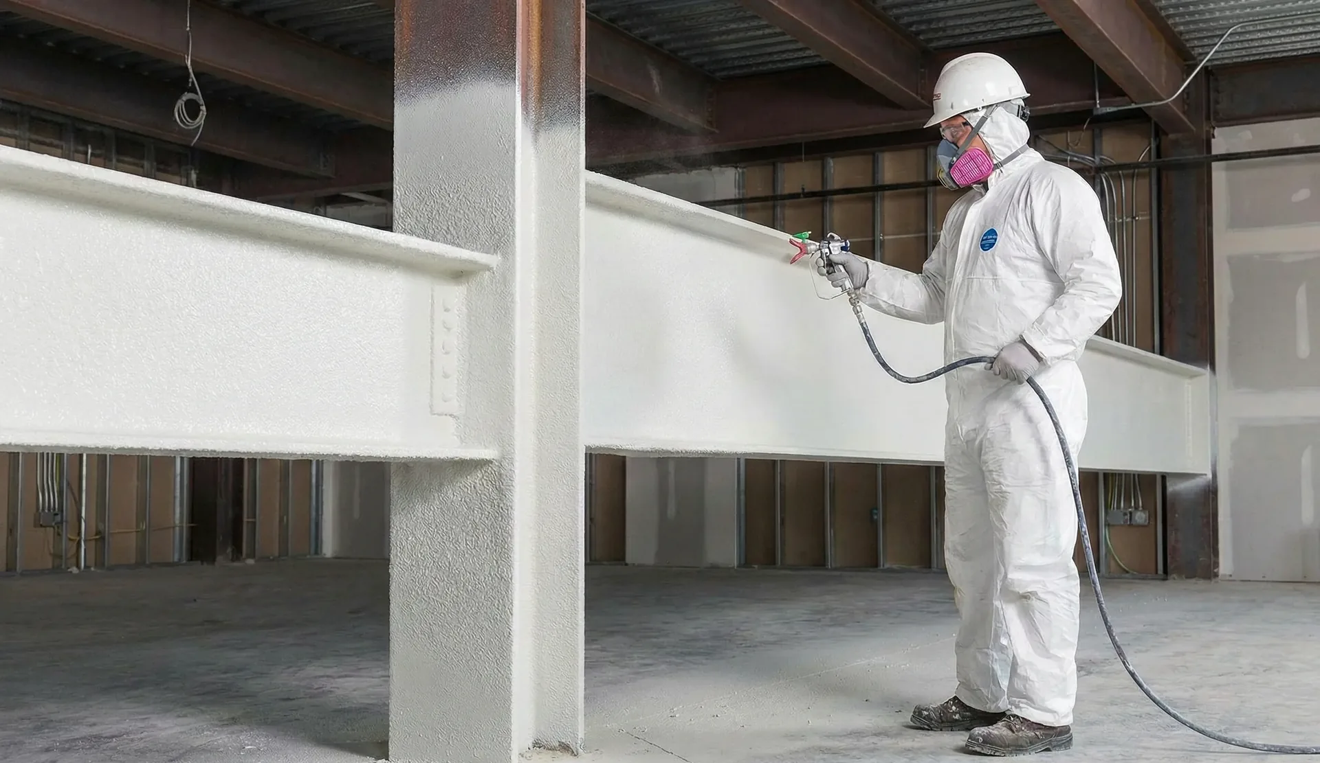 Intumescent fire coating service for commercial properties