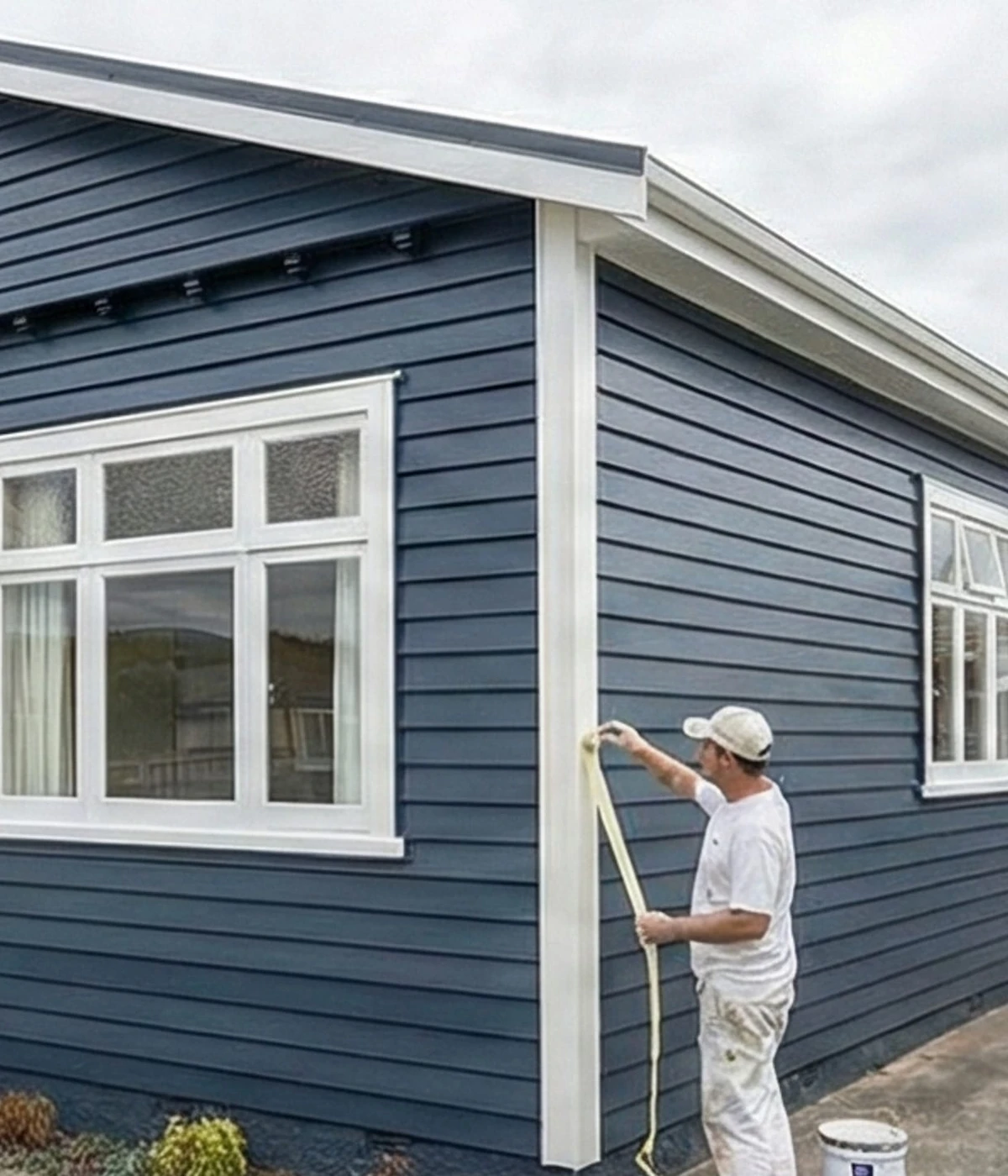 Tauranga exterior house painting on a coastal weatherboard home