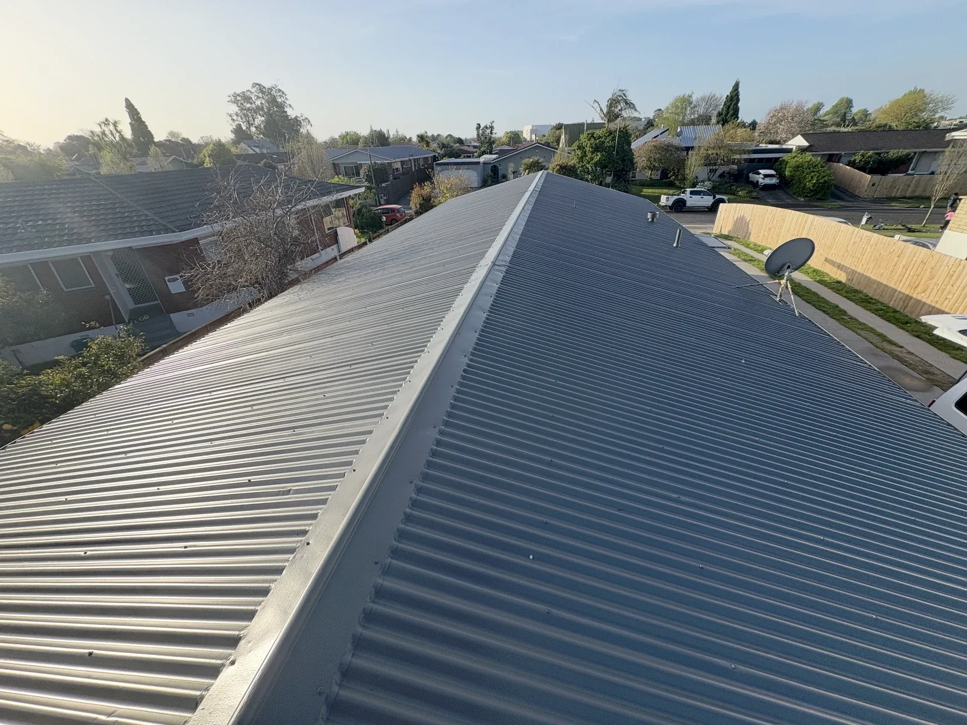 Commercial roof coating results