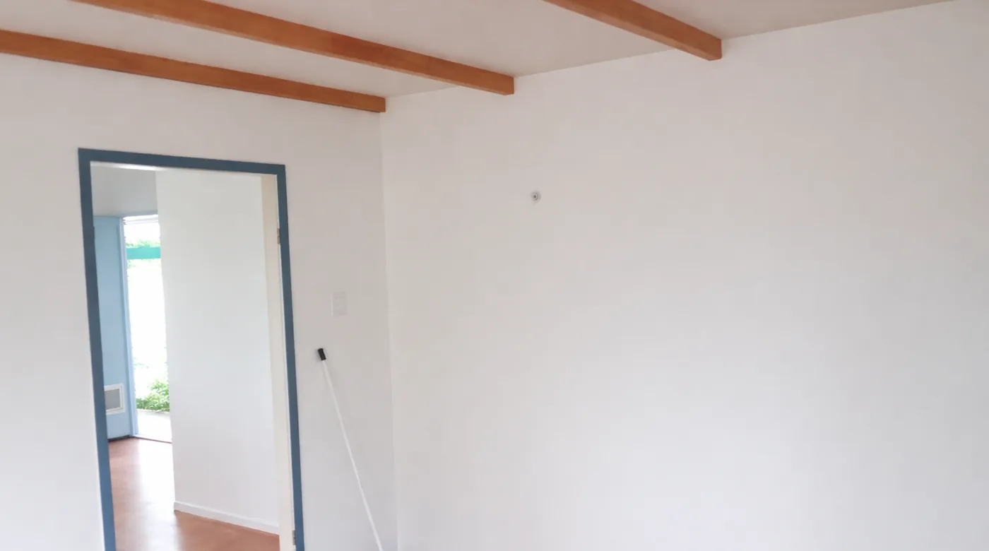 After gib stopping and painting with smooth finished wall
